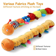 🎵 Snuggle & Shake! Soft Baby Caterpillar Rattle Toy for Newborns 👶✨ - ThiGui