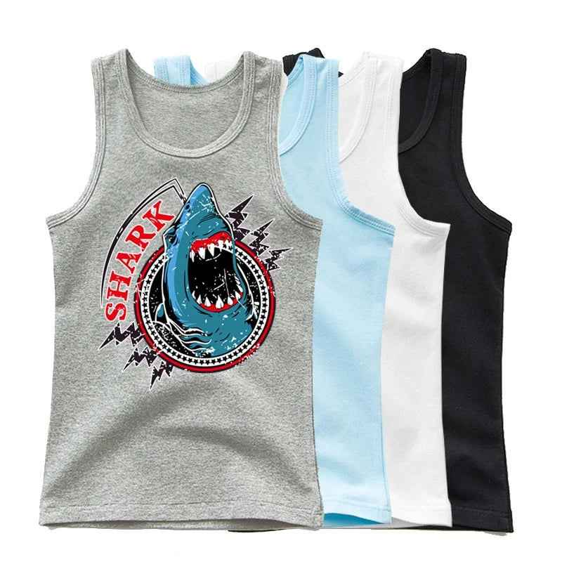 🦈 Cool Shark Power! Boys’ Summer Tank That Roars with Style - ThiGui