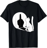 Statement Cat Attitude Tee 🐱😼 Funny Cotton Summer T-Shirt - ThiGui