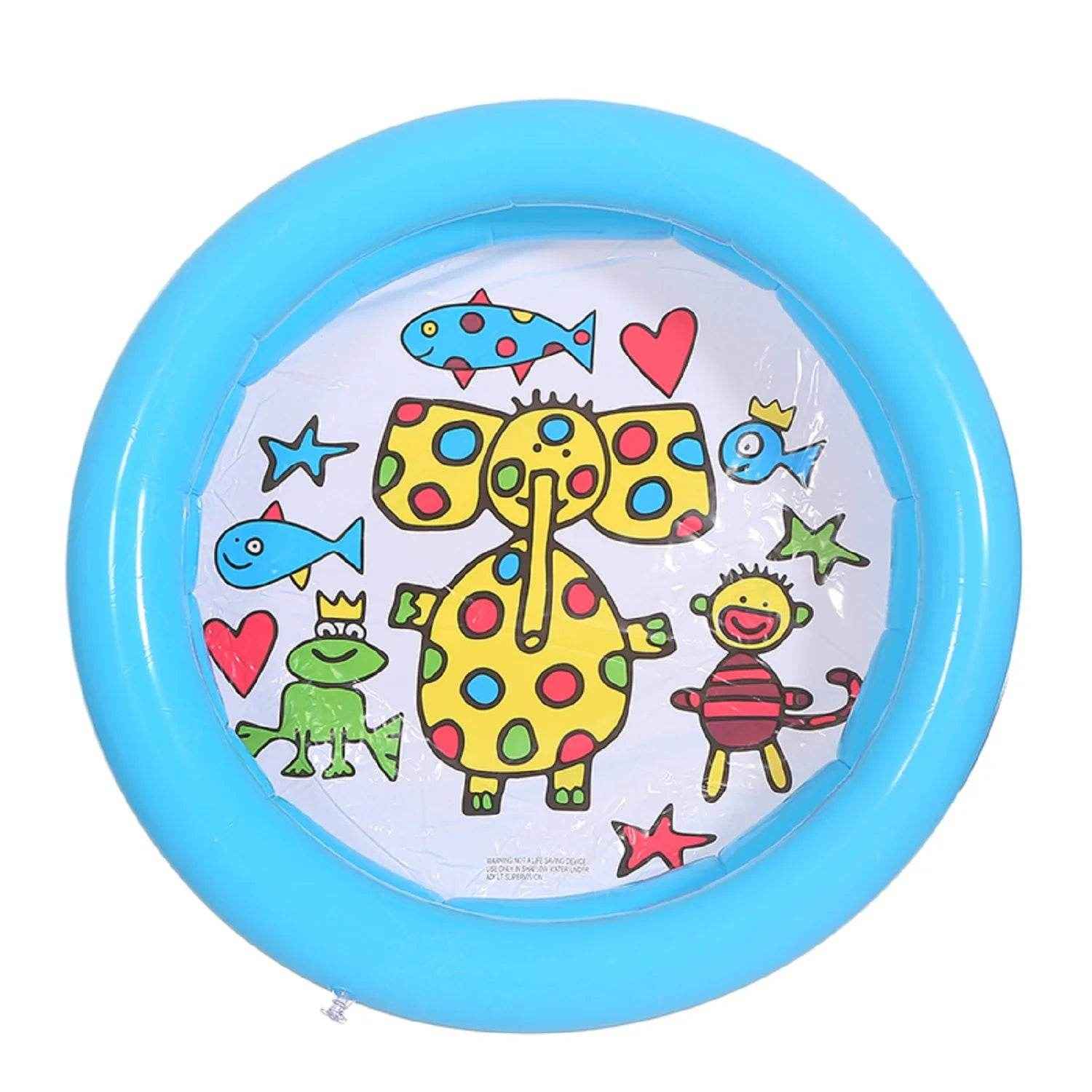 🐠Mini Inflatable Kiddie Pool for Boys with Adorable Animal Prints for Backyard Splash Fun - ThiGui