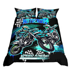 🏁Ready, Set, Sleep! Epic Dirt Bike Bedding for Young Racers 🏍️ - ThiGui