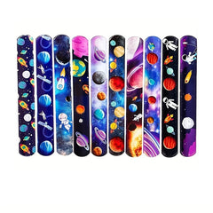 🌌 Space Bling Slap Bracelets – 12-Piece Cosmic Fun for Parties & Gifts 🚀✨ - ThiGui