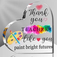🍎📄 A Heartfelt “Thank You” That Lasts – Acrylic Keepsake Gift for Teachers & Mentors 💖 - ThiGui