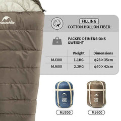 ❄️ Adventure-Ready Sleeping Bags – Naturehike MJ300 (-1℃) & MJ600 (-12℃) 🌲⛺ - ThiGui