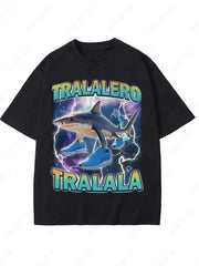 🦈 LOL Shark Alert! Funny Meme T-Shirt for Boys – Tralalero Tralala – Cool, Comfy & Totally Unique! 🤪👕 - ThiGui