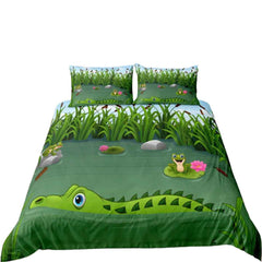 🦎 Wild Crocodile Duvet – Bold & Fun Bedding for Brave Boys! - ThiGui