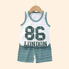 🌞Cool & Comfy Summer Outfit for Little Explorers – Cotton Tank & Shorts Set - ThiGui