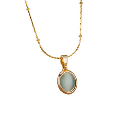 💚✨ A Touch of Elegance – Green Opal Necklace for Teachers Who Shine 🌟📚 - ThiGui