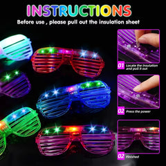 💡 Neon LED Party Glasses 😍 | Glow-in-the-Dark Fun for Birthdays, Festivals & Crazy Nights! 🥳 - ThiGui