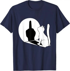 Statement Cat Attitude Tee 🐱😼 Funny Cotton Summer T-Shirt - ThiGui