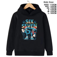 67 Six Seven Steal A BrainRot Kids Hoodie π§₯π₯ Trendy Cartoon Sweatshirt - ThiGui