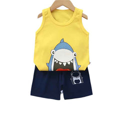 👕Breezy & Comfy Cotton Tank Set – Perfect for Sunny Days and Busy Little Bees!🩳 - ThiGui