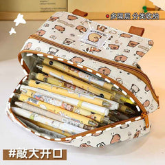 🎨Capy-Cool Pencil Pouch – Big, Fun & Organised with Adorable Capybara Style - ThiGui