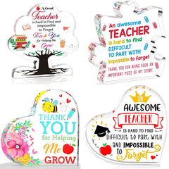 🍎📄 A Heartfelt “Thank You” That Lasts – Acrylic Keepsake Gift for Teachers & Mentors 💖 - ThiGui