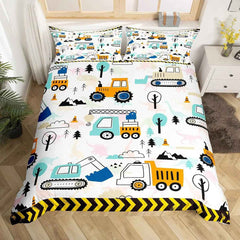 🚗Vroom into Dreamland! Colourful Car Duvet Set for Little Drivers 💤 - ThiGui