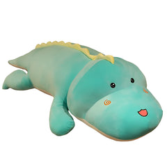 🐊 Roars, Snuggles & Sweet Dreams – Giant Dino-Croc Plush Pillow Buddy! 🛌💚 - ThiGui