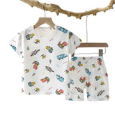 ☀️ Softest Summer Dreams! Comfy Cotton PJs Set for Happy Little Sleepers 🌙💤 - ThiGui