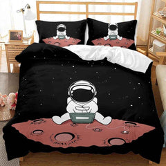 🛸Galaxy Dreams Await! Astronaut Bedding Set for Young Space Adventurers - ThiGui