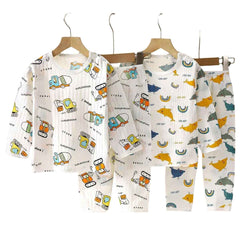 👦🛏️ Soft & Snuggly Cartoon Pyjama Set for Boys – Long & Short Sleeve Options! - ThiGui