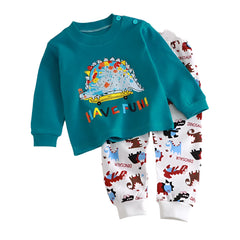 🌙 Cartoon Pajama Set – Soft, Snuggly Sleepwear for Little Dreamers! 🧒🛌 - ThiGui