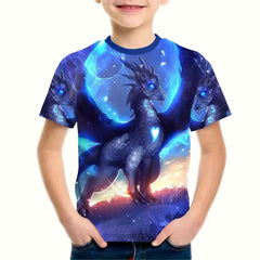 🔥 Epic Dragon Alert! 3D Graphic T-Shirt for Brave Little Adventurers 🐉 - ThiGui
