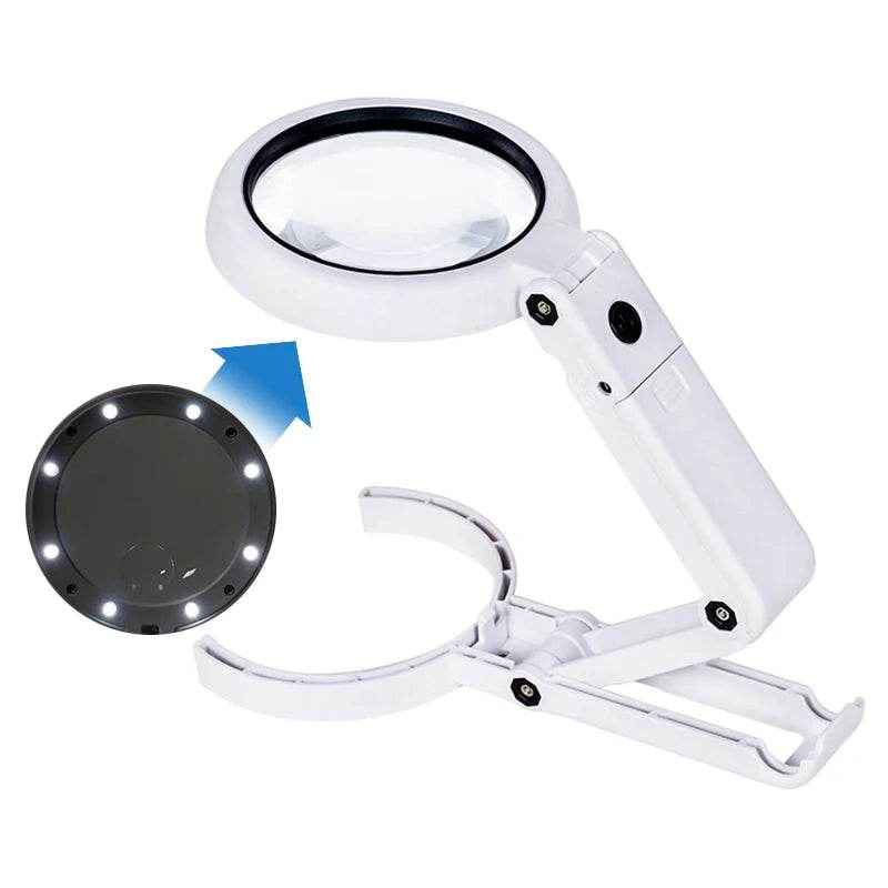 🔍Bright-Eyed Buddy: Foldable LED Magnifying Glass for Little Explorers! - ThiGui
