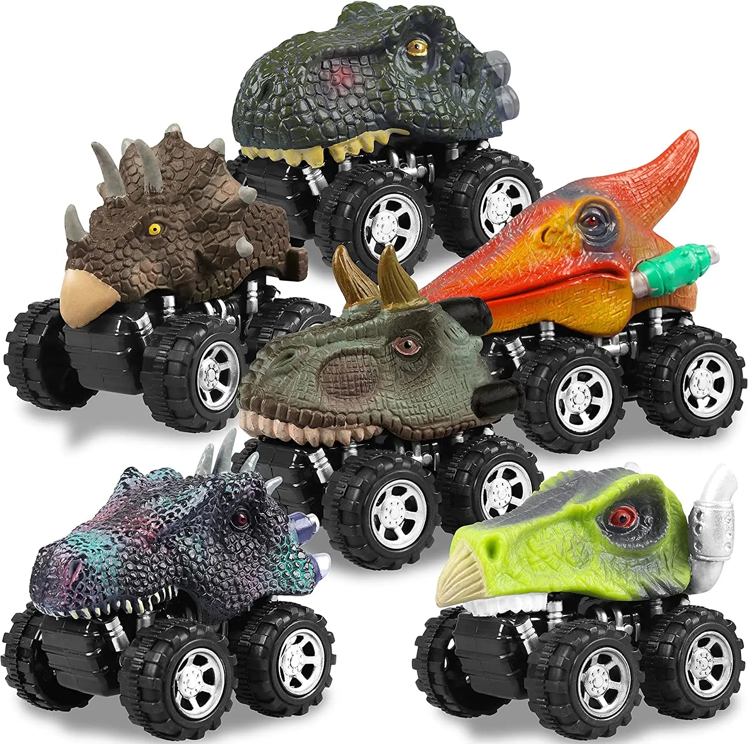 🦖🚗 Dino Pull-Back Cars – Mini Monster Trucks for Jurassic-Style Fun! 🎉💨v - ThiGui
