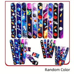 🌌 Space Bling Slap Bracelets – 12-Piece Cosmic Fun for Parties & Gifts 🚀✨ - ThiGui