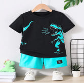 🧒 Summer Cartoon Shorts Set – 2-Piece Soft & Breezy Outfit for Active Little Boys! 🌞🩳 - ThiGui