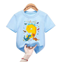 🎉Birthday Dino T-Shirt for Boys – Fun Ages 1 to 9! - ThiGui
