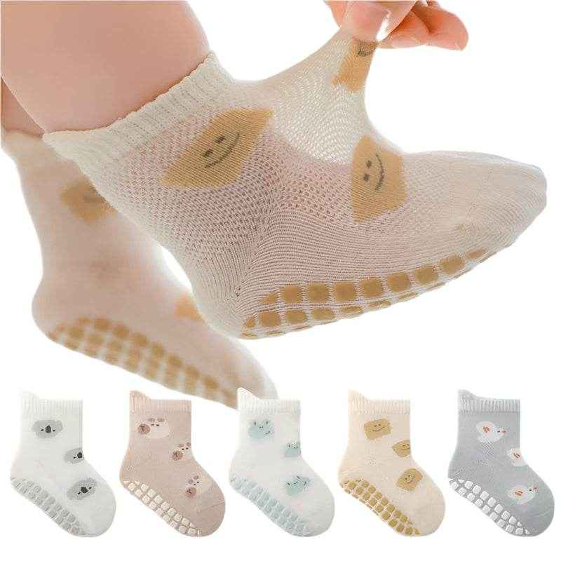𧦠Cuteness Meets Comfort: 5 Pairs of Non-Slip Cartoon Socks Every Toddler Will Love! - ThiGui
