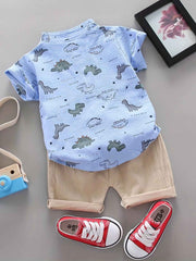 🦕 Little Dino Explorer Summer Set – Stylish, Comfy, and Ready for Adventure! - ThiGui