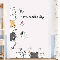 Sweet Cat Wall Stickers – Bring Cuddly Charm to Your Child’s Room! - ThiGui