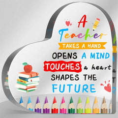🍎📄 A Heartfelt “Thank You” That Lasts – Acrylic Keepsake Gift for Teachers & Mentors 💖 - ThiGui