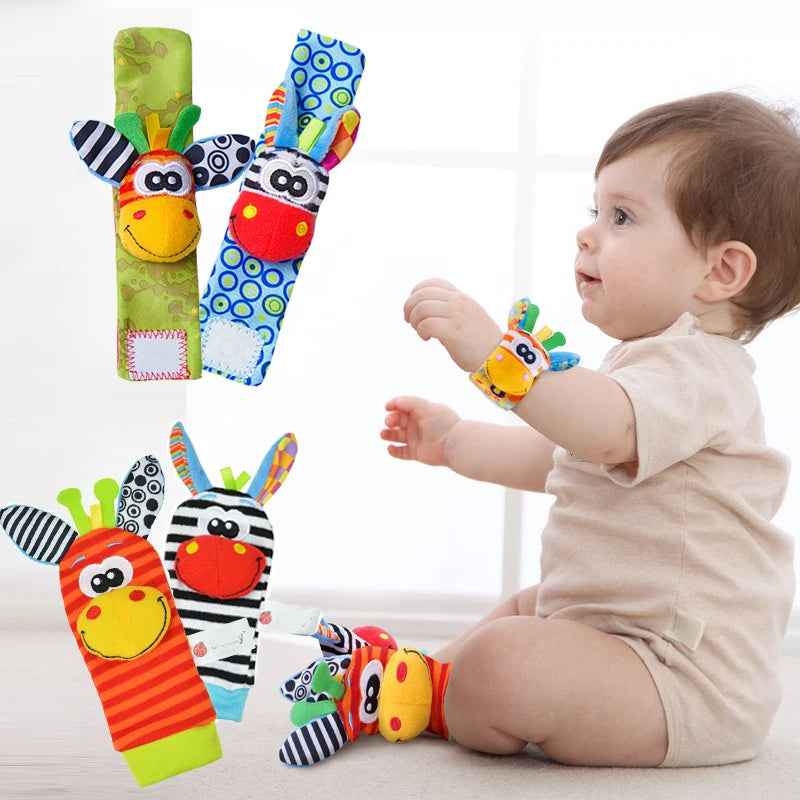 🧦Cuddly Animal Rattle Socks & Wristbands – Fun Discovery for Curious Babies! - ThiGui