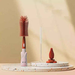 🍼 No-Nook-Uncleaned! The Ultimate Soft Silicone Baby Bottle & Pacifier Brush Set 💦 - ThiGui