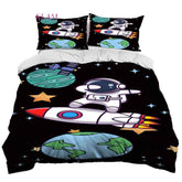🚀Blast Off to Dreamland! Space-Themed Bedding Set for Future Astronauts - ThiGui