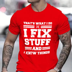I Fix Stuff Dad Tee 🔧😎 Funny Mechanic Shirt for Handy Heroes - ThiGui