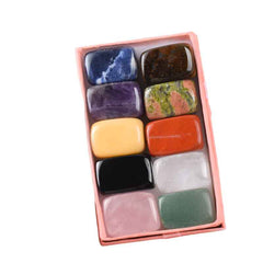 ⚡Magical Chakra Stones Set – 10 Natural Tumbled Gems for Calm, Confidence & Adventure - ThiGui