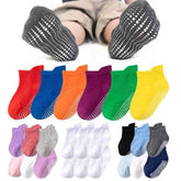 🧦 Comfy Grippy Socks for Little Explorers – 6–12 Pairs of Anti-Slip Cotton Boat Socks (0–5 Years) - ThiGui