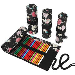 🎨 Jungle Joy! 24-Slot Canvas Pencil Roll for Budding Little Artists - ThiGui