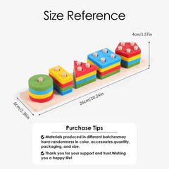 🌳Montessori Magic: Wooden Sorting & Stacking Fun for Curious Little Hands - ThiGui