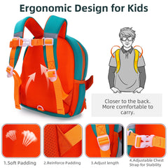 🎒🦕 Dino Preschool Backpack – Soft, Comfy & Roarrr-some for Little Explorers! 🌈👶 - ThiGui