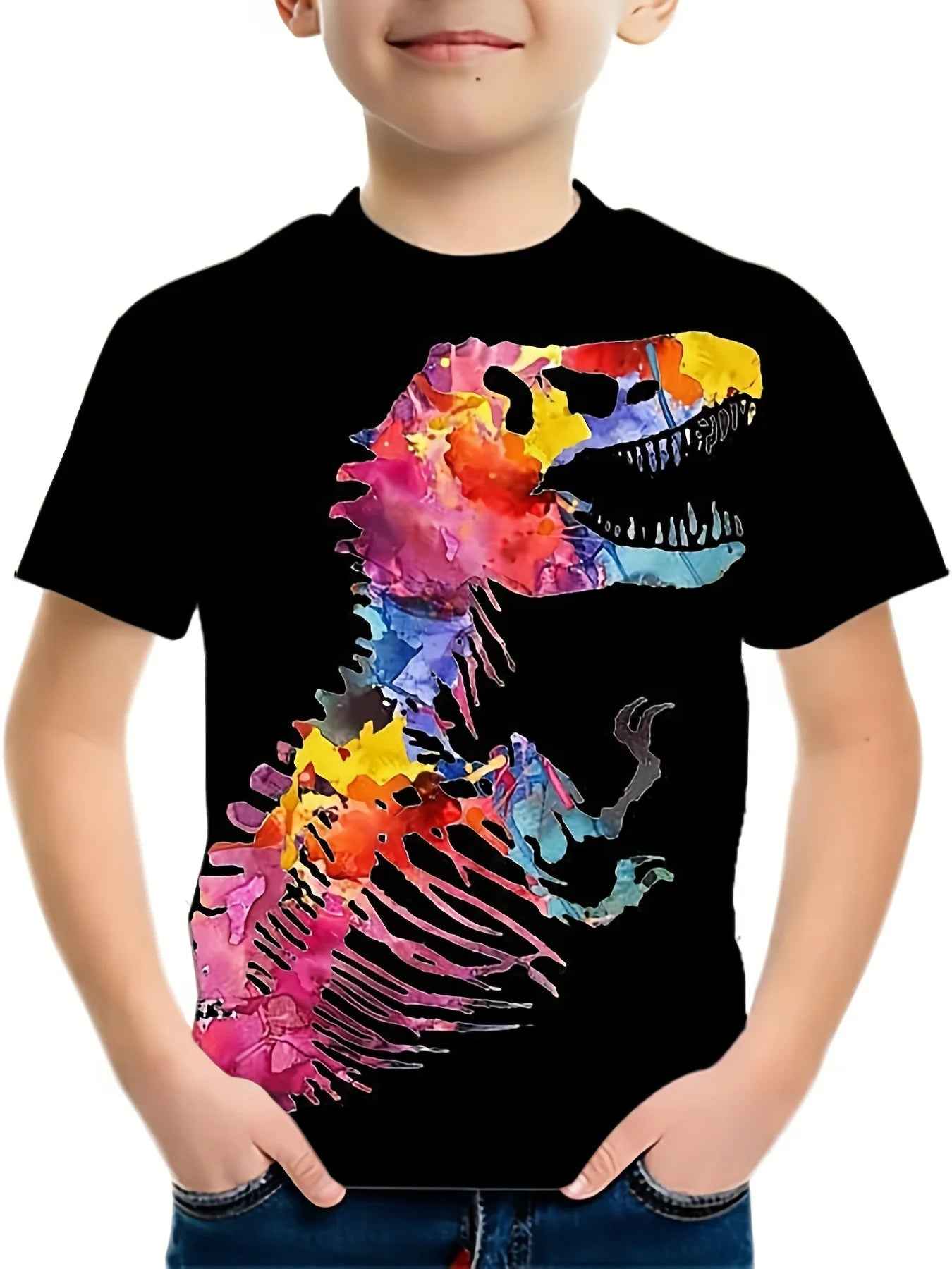 🦖Bold 3D Dino Tee – For Little Boys with Big Roars! - ThiGui