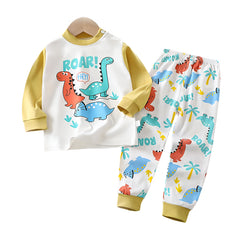 🦕 Snuggle Up in Dino Dreams – Comfy Cotton PJs for Boys & Girls 🌙💤 - ThiGui