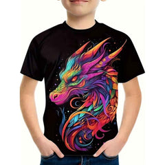 🦕 Epic Dino Adventure Tee – Roar Into Summer in Style! 3D Dinosaur Print T-Shirt for Boys – Cool, Bold, and Summer-Ready! - ThiGui