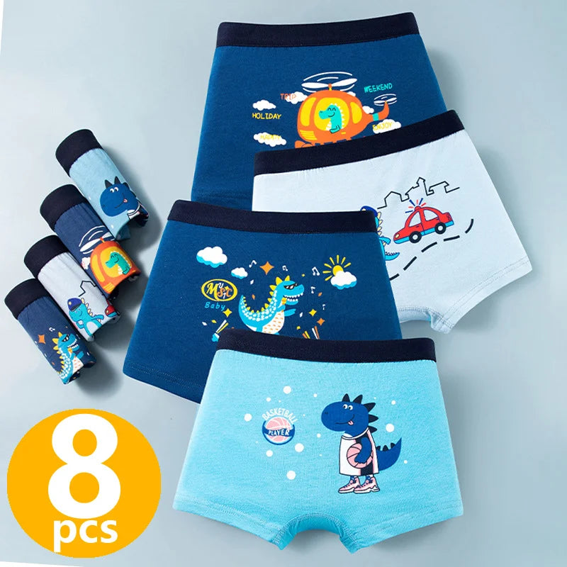 🦖 Dino Days Boxer Briefs – Soft & Comfy Cotton Undies for Boys! 🩳✨ - ThiGui