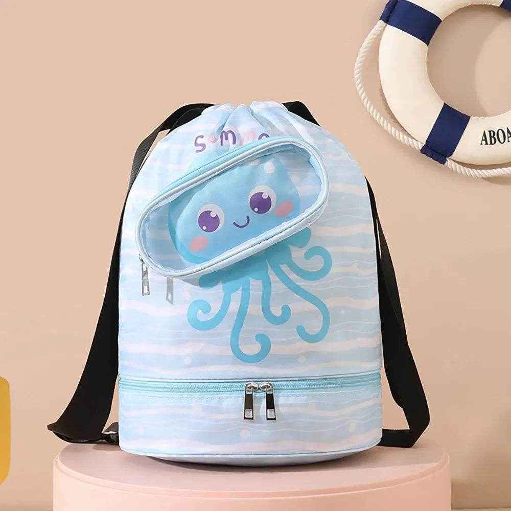 🏖️ Splash-Ready Style! Boys' Cartoon Swimming & Sports Backpack with Smart Wet-Dry Separation - ThiGui
