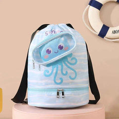 🏖️ Splash-Ready Style! Boys' Cartoon Swimming & Sports Backpack with Smart Wet-Dry Separation - ThiGui