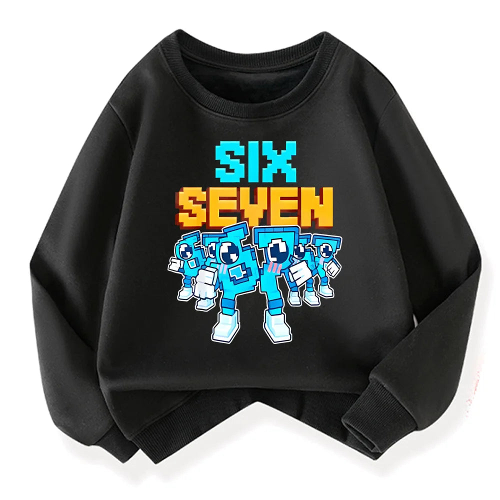 67 Six Seven Brainrot Kids Hoodie π₯π§₯ Warm & Trendy Cartoon Sweatshirt - ThiGui